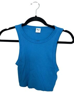 Aritzia Blue Ribbed Tank